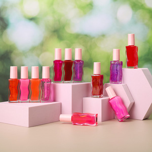 Aceite labial MLM personalizado con aroma a frutas, que cambia de color, voluminizador, cuidado labial, hidratante de aguacate, en botella de vidrio ondulado, vegano y nutritivo. - Product Image 6