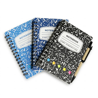 Mini carnet à spirale avec stylo, notes adhésives, carnet de notes A6 avec porte-stylo, carnet d'écriture portable, logo personnalisé, impression OEM