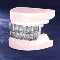 Gallerley Design personnalisé Offre Spéciale Iced Out HipHop Fine Jewelry S925 Silver Princess Cut Claw Setting VVS Moissanite Grillz