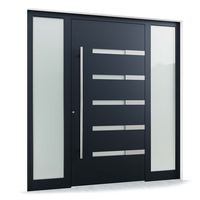 Portes Métalliques de Luxe Modernes pour Entrée Extérieure Commerciale, Sécurité Anti-Effraction, Porte d'Entrée d'Appartement