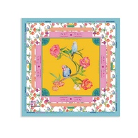 Tuiles de Mahjong gravées en acrylique de 32 mm, 160 pièces, 4 couches, vert magenta de luxe avec tapis à motif floral et oiseaux pour fête de cocktail