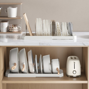 Telescopic <b>dish</b> <b>rack</b>, cookware storage <b>rack</b>, draining pot <b>rack</b>, multi-functional kitchen countertop storage <b>rack</b>, pot lid <b>rack</b>, - Product Image 4
