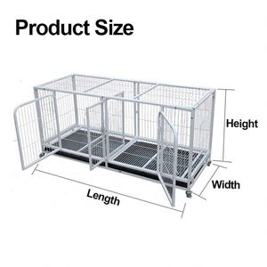 Jaula para Mascotas de Hierro, Caseta para Animales Pequeños de 3 Pisos y 6 Puertas, Transpirable, de Tubo Cuadrado de Acero, Cierre Sólido a Presión, Tamaño y Color Personalizables - Product Image 2