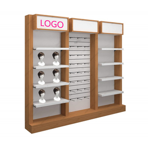 Étagère de présentation en <span class=keywords><strong>bois</strong></span> pour salon de coiffure, magasin de beauté, extensions de cheveux, perruques, cosplay, design de magasin de perruques - Product Image 2