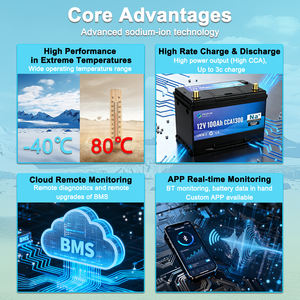 緊急スタートボタン圧力リリーフバルブNa + スタートバッテリー12V 60Ah 80Ah 90Ah 100Ahナトリウムイオン電池 - Product Image 5