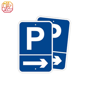 Panneau de sécurité routière protégé contre les UV et résistant aux intempéries, panneau de stationnement réfléchissant personnalisé de haute qualité avec flèche - Product Image 1