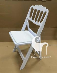 New Design Event Resin Folding Chairs Padded Seat Folding Chair <strong>White</strong> Resin Garden Foldable Chair - Product Image 1