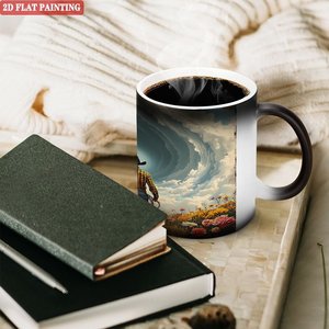 Frosted Black <b>Ceramic</b> Mug 11oz Heat Activated Sublimation <b>Cup</b> For Charity Events - Product Image 3
