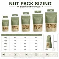 Fabrieks-OEM Pistache Noten Stand-up Ziplock Zakje 250g 500g Voedselveilige Aluminiumfolie Snackzak