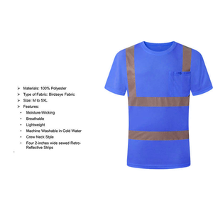 Camiseta reflectante de verano para hombre, ropa de seguridad transpirable de manga corta para construcción al aire libre, característica de secado rápido - Product Image 2