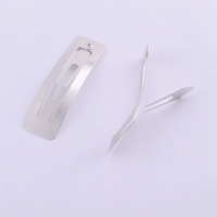 Accessoires pour cheveux en métal fantaisie de 5 cm, clip à pression rectangulaire pour la fabrication de bijoux et de cadeaux