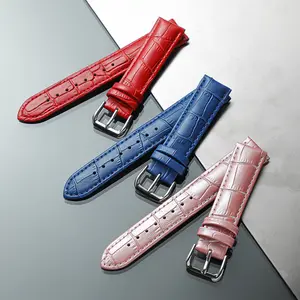 정품 가죽 밴드 시계 스트랩 송아지 가죽 악어 패턴 12mm 14mm 16mm 18mm 19mm 20mm 21mm 22mm 24mm - Product Image 4