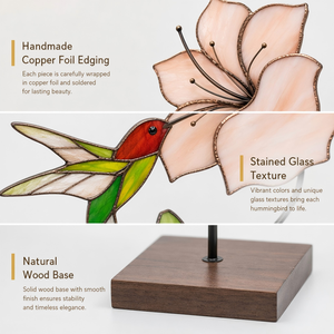 Maßgefertigtes Art Deco Buntglas Blumen- und Vogel-Untersetzer-Set Handgefertigt YAPPIE HD-0111 Guangdong Wohndekor Jubiläum - Product Image 5