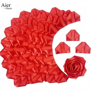 Aierflorist Petali di Rosa Fatti a Mano all'Ingrosso, Confezione di Materiale Semi-Lavorato con Nastro, 100 Pezzi - Product Image 2