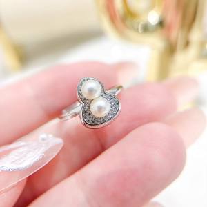 10728 Accesorios de Perlas DIY, Anillo de Plata S925, Soporte Vacío para Anillos, Decoración de Plata con Soporte para Cuentas Redondas de 8-10 mm - Product Image 2