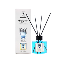 Diffuseur de parfum moderne en verre de 190 ml avec senteur pêche et bergamote, pour une ambiance élégante à la maison