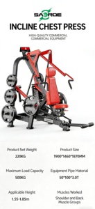 SAERDE Appareil professionnel multifonctionnel de musculation pour press à la poitrine assis, à charge libre, inclinable, avec pieds de sécurité en acier - Product Image 4