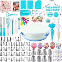 Kits de décoration de gâteaux professionnels de 356 pièces avec plateau tournant et douilles de pâtisserie pour des projets créatifs de pâtisserie maison