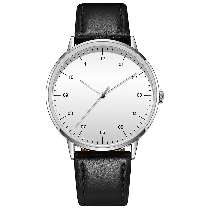 Algarismos Arábicos dial clássico Design Simples Relógios de Quartzo de Couro simples custom made relógios oem