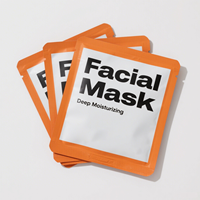 Pochette transparente en EVA imperméable pour masque facial de voyage, avec bec verseur, estampage à chaud, fermeture auto-adhésive, emballage sur mesure
