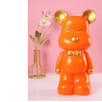 Statuette d'ours sculptée artistique en résine de 28 cm, tirelire, ornement de maison, cadeau de déménagement pour filles – Nouveauté populaire