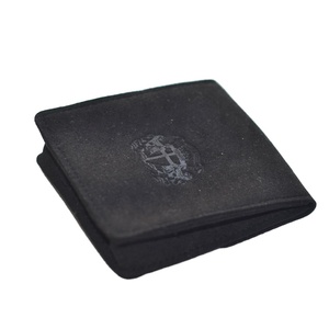 Luxury Embossed Logo 3D Microfiber Suede Gift Pouch <b>Necklace</b> Earrings Jewelry Button Pouch - Product Image 6