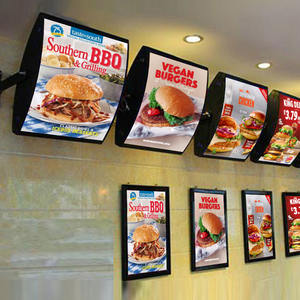 Letrero Luminoso LED para Menú de Comida Rápida, Caja de Luz Publicitaria, Menú Doble, Lista de Precios de Hamburguesas, Marco Decorativo de Aluminio y Plástico - Product Image 4