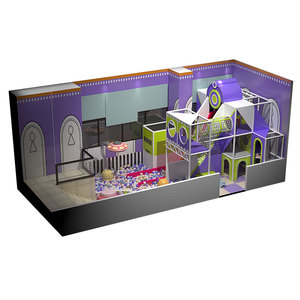 Aire de jeux intérieure en acier coloré personnalisée pour enfants, piscine à balles et filets d'escalade – Utilisation scolaire 5,24x10,53x6M (55m²/17x35x20ft) - Product Image 1