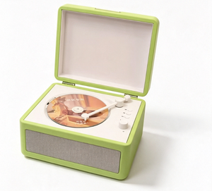 Lecteur <span class=keywords><strong>CD</strong></span> de style rétro en gros, lecture multi-formats, haut-parleur Bluetooth pour salon, durable, taille compacte, cadeau - Product Image 2