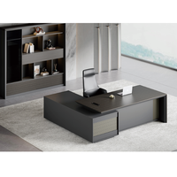 Design del tavolo da ufficio per capo in legno moderno di lusso all'ingrosso diretto della fabbrica