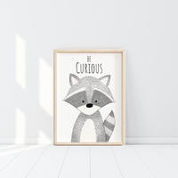 Offre Spéciale décoration de chambre de bébé pour enfants art moderne dessin animé forêt animal peinture à l'huile
