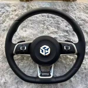 Volant perforé en cuir lisse noir avec surpiqûres pour Volkswagen <span class=keywords><strong>Golf</strong></span> 8 - <span class=keywords><strong>Prix</strong></span> de gros - Product Image 6