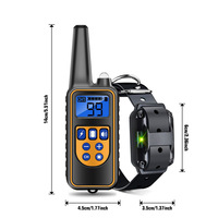 Haustierzubehör Wiederaufladbarer Wasserdichter Biologisch Abbaubarer Warn-Schall-Vibrations-Elektroschock-Buzzer mit Licht Anti-Bell-Gerät für Hunde