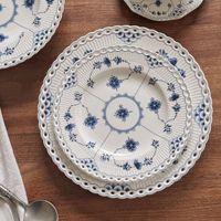 Assiettes, tasses, soucoupes et bols à soupe TECANXIN en porcelaine émaillée, motif végétal écologique bleu, style américain, en dentelle pleine, motif herbe Tang
