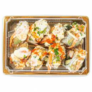 Stackable 8.5" Food Grade Recycled PET Disposable Anti-Fog Clear Sushi Bread <b>Takeaway</b> Rectangle Packaging <b>Containers</b> Custom - Product Image 4