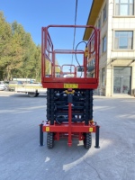 JIAYAO Mini-élévateur à ciseaux hydraulique électrique vertical fiable, 20m, en acier, capacité 500kg, batterie 12V, vitesse 4,5m/min, 2 pieds