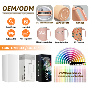 Ly giữ nhiệt cà phê thép không gỉ Custom Adventure H2.0 40 oz, màu đen, có tay cầm và ống hút - Product Image 2