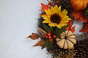 Corona Decorativa de Girasoles y Calabazas para Otoño, Personalizada al por Mayor, para Puerta Principal - Product Image 3