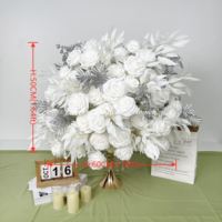 DKB Flower Manufacture, vente en gros de boules de fleurs, arrangement floral pour mariage, décoration, fleurs artificielles bleues et blanches, centre de table