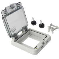 Boîtier électronique transparent ignifuge IP67 à 4 voies PWH-4P 100 x 85 x 30 mm avec couvercle de fenêtre étanche en PC