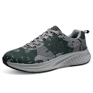 Chaussures de randonnée Fly Knit pour hommes, bout rond, doublure en mesh, semelle extérieure en caoutchouc, semelle intermédiaire en EVA, toutes saisons, sport de plein air, chaussures de randonnée - Product Image 5