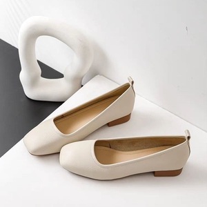 Zapatos de Oficina de Tacón Grueso y Punta Cuadrada para Mujer, de Piel Auténtica, Sin Cordones, Cómodos, Antideslizantes y Transpirables - Product Image 4