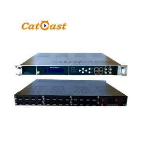 FTTH CATV 16 RF ISDBT DVBT Modulador Encoder ISDB-T DVB-T H.264 1080P 24 Canales HD MI To RF Modulator