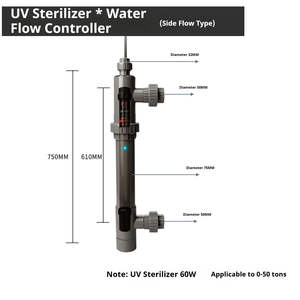 <span class=keywords><strong>Lampe</strong></span> de stérilisation <span class=keywords><strong>UV</strong></span> pour étang à poissons avec débitmètre et seau de filtre en plastique écologique pour l'élimination des algues d'eau d'aquarium - Product Image 6