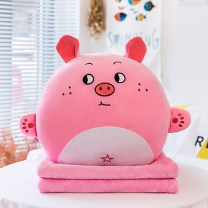 卸売カスタム織り3-in-1キュートな漫画風ぬいぐるみ鹿ライオンアヒルユニコーンウサギ型100%ポリエステル携帯用ぬいぐるみ - Product Image 2