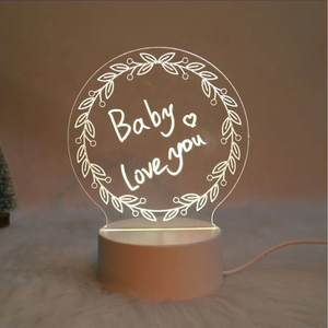 Lampada LED Creativa con Lavagna per Messaggi, Luce Notturna USB Riscrivibile, Luce Calda e Soffusa, Lampada in Acrilico per Bambini, Decorazione per Fidanzate - Product Image 2