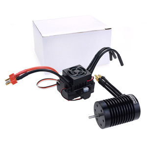Motor sin escobillas Inrunner 3660 resistente al agua, rojo y negro, para barco monstruo RC, modelo RC 4WD - Product Image 5