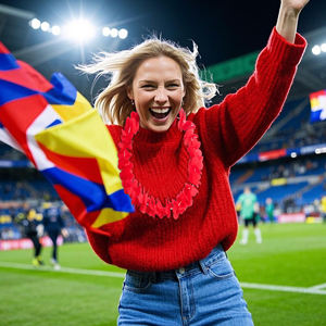 Venta caliente varios colores rojo poliéster Hawaii Leis para celebraciones de fanáticos y decoraciones navideñas - Product Image 3