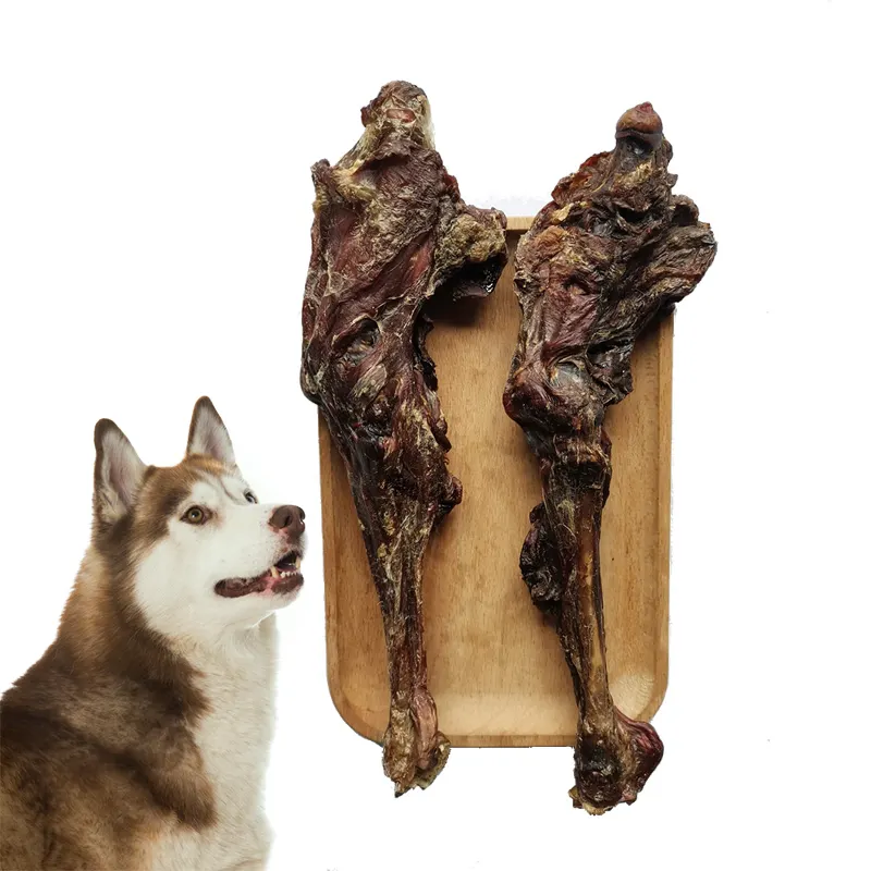 Wholesale Dry Pet Snacks Leg of lamb Dog Treats Dehydrated Lamb leg Dog Food pet Treats For Dog