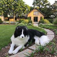 Figura de Perro Husky Siberiano Hecha a Mano, Realista, Modelo de Cachorro, Adorno, Regalo Perfecto para Amantes de las Mascotas
